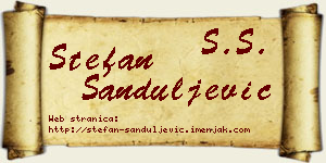Stefan Sanduljević vizit kartica